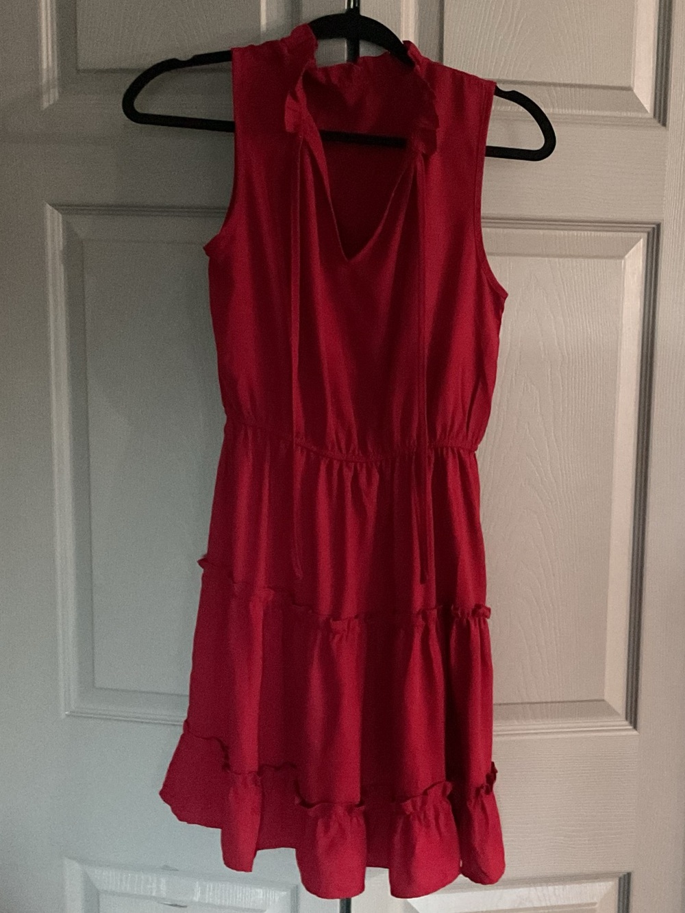 Cupshe Sleeveless Red Tiered Ruffle Casual Dress